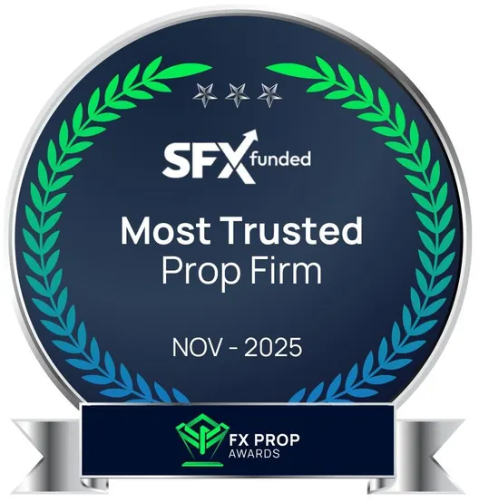 FX Prop Awards - Most Trusted Prop Firm, Nov 2025, awarded to SFX Funded
